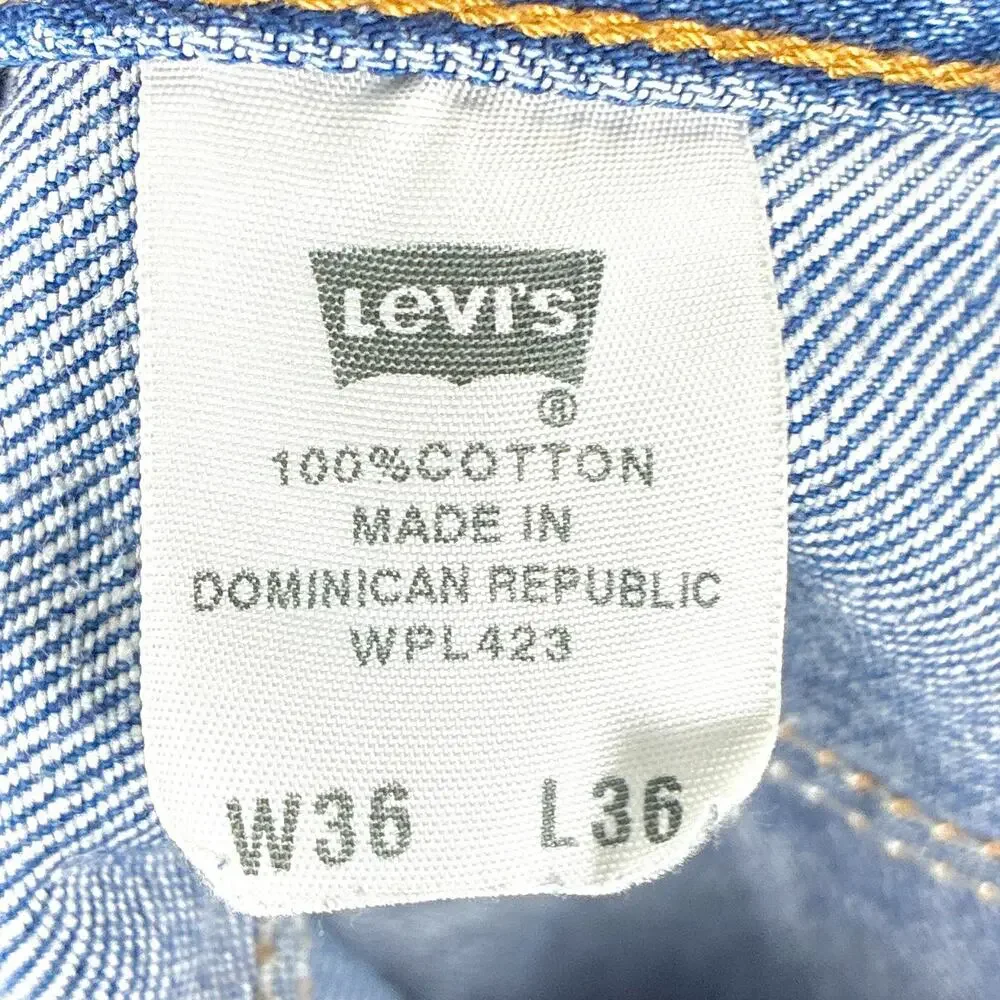 VTG Levis 501 XX Jeans Mens 36x36 (34x34) Faded Whiskered Button Fly Classic